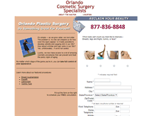 Tablet Screenshot of orlando.plasticsurgeryportal.com