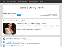 Tablet Screenshot of plasticsurgeryportal.com